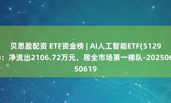 贝思盈配资 ETF资金榜 | AI人工智能ETF(512930):净流出2106.72万元,居全市场第一梯队-20250619