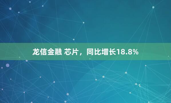 龙信金融 芯片,同比增长18.8%
