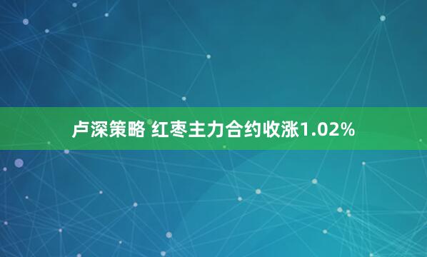 卢深策略 红枣主力合约收涨1.02%